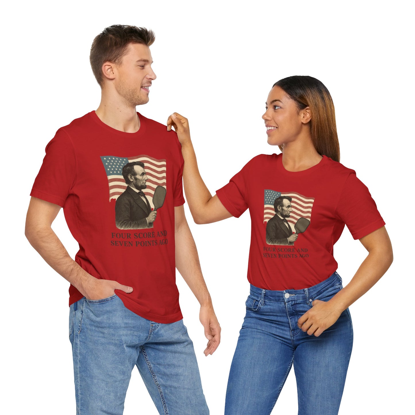 Unisex Tee - Abe Lincoln Pickleball Design