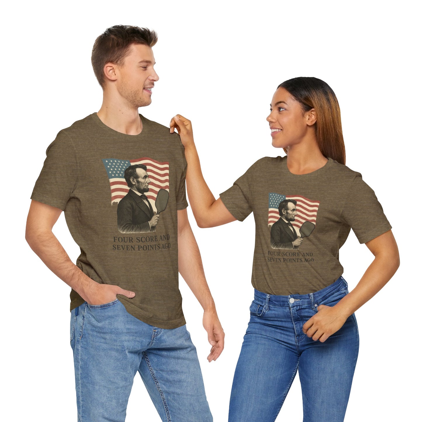 Unisex Tee - Abe Lincoln Pickleball Design