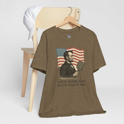 Unisex Tee - Abe Lincoln Pickleball Design
