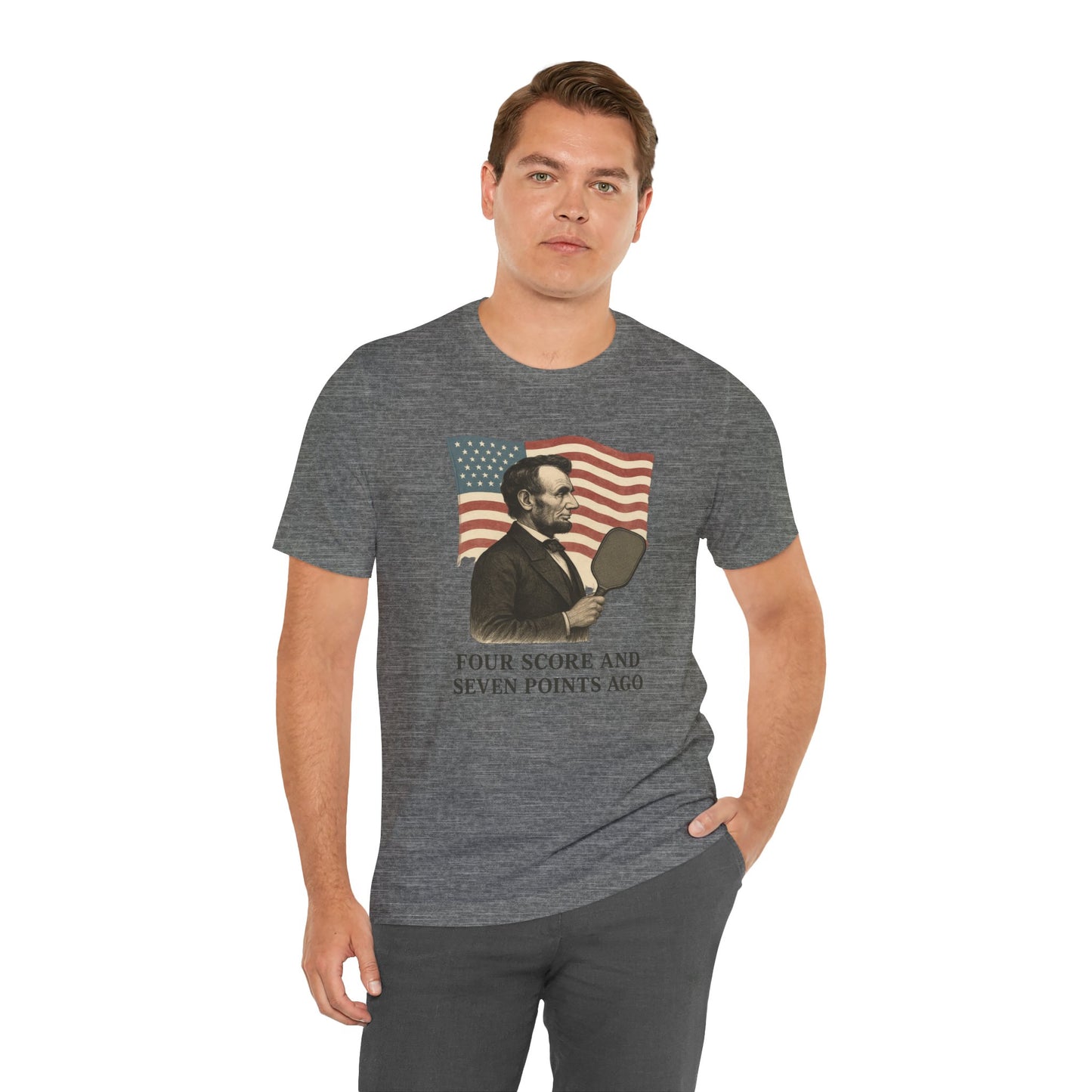 Unisex Tee - Abe Lincoln Pickleball Design