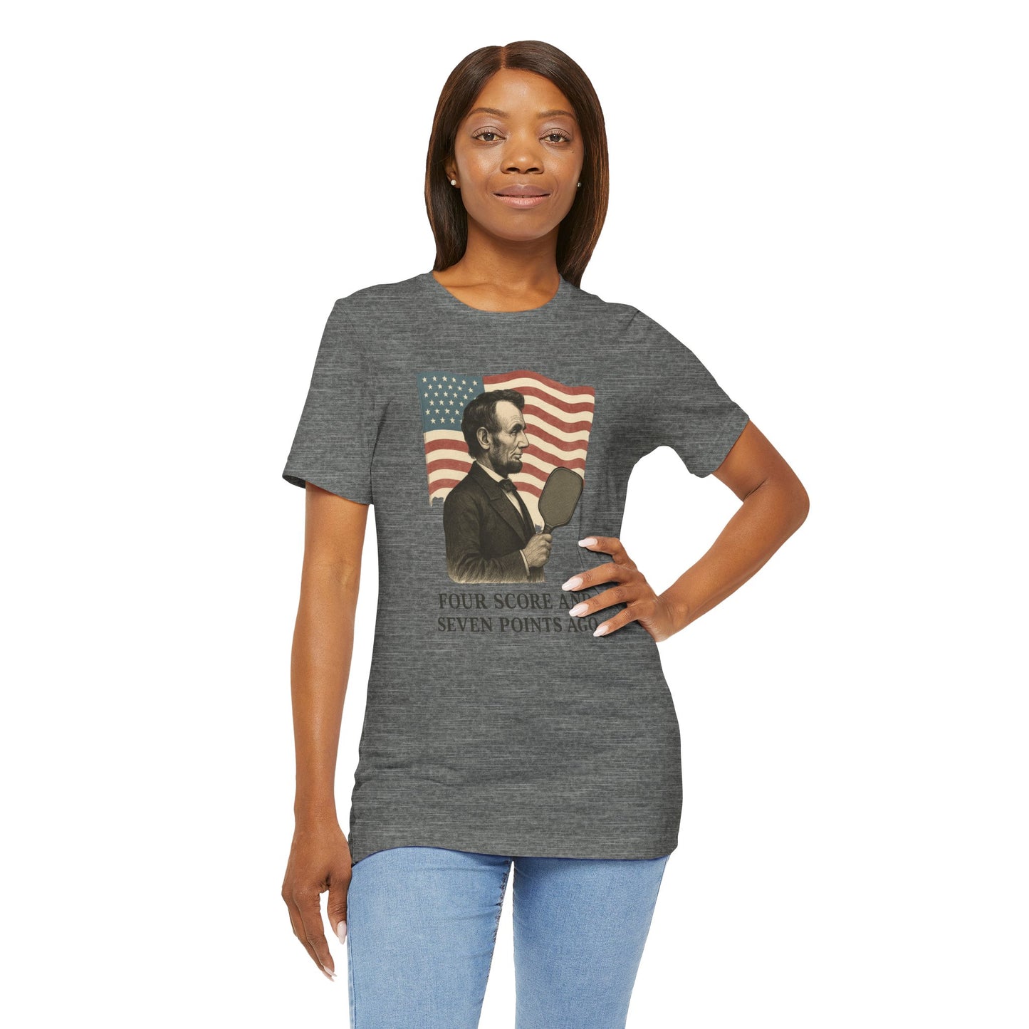 Unisex Tee - Abe Lincoln Pickleball Design