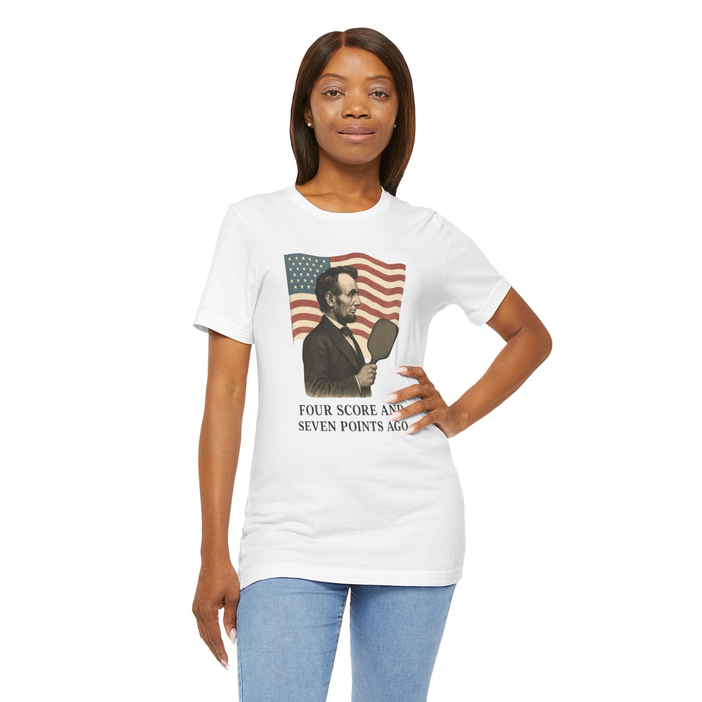 Unisex Tee - Abe Lincoln Pickleball Design