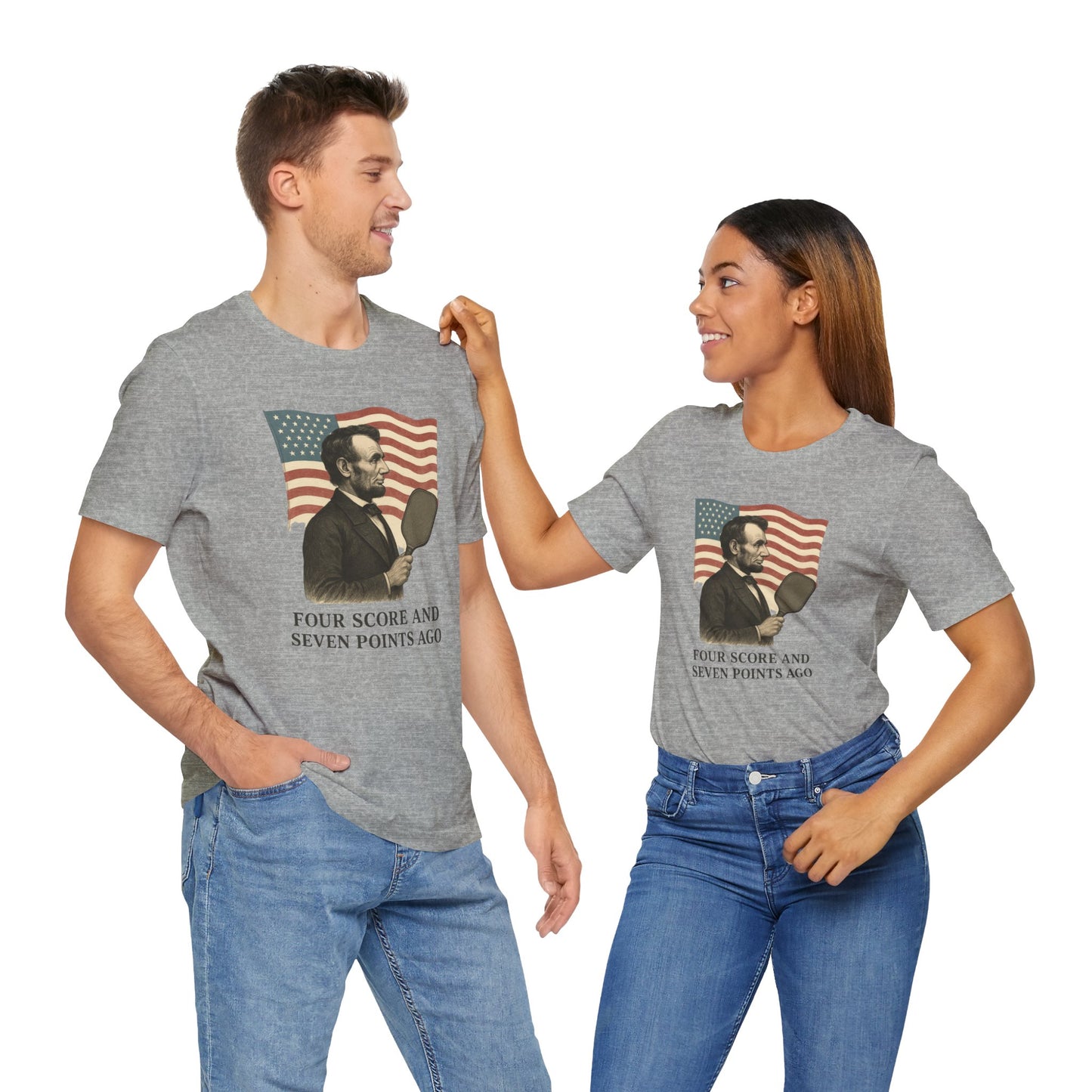 Unisex Tee - Abe Lincoln Pickleball Design