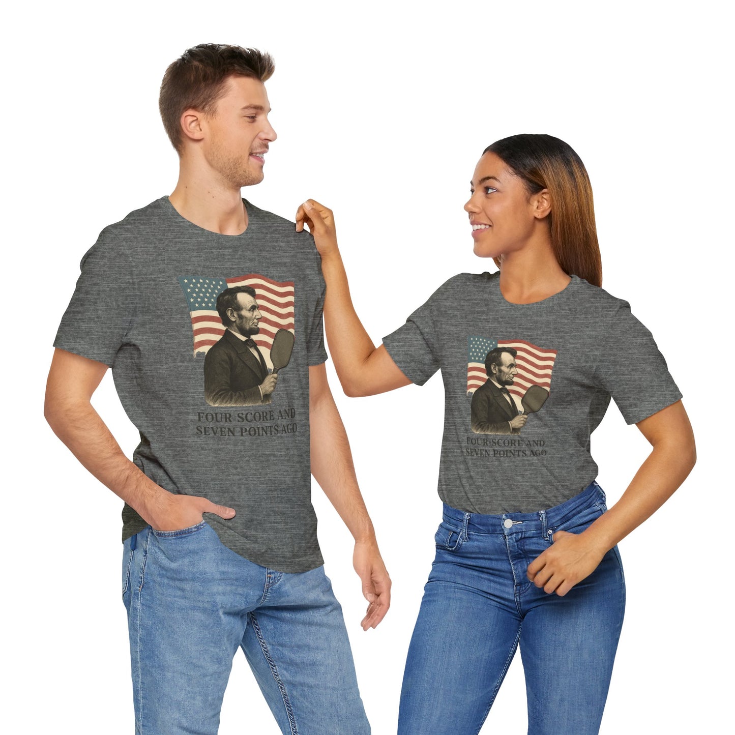 Unisex Tee - Abe Lincoln Pickleball Design