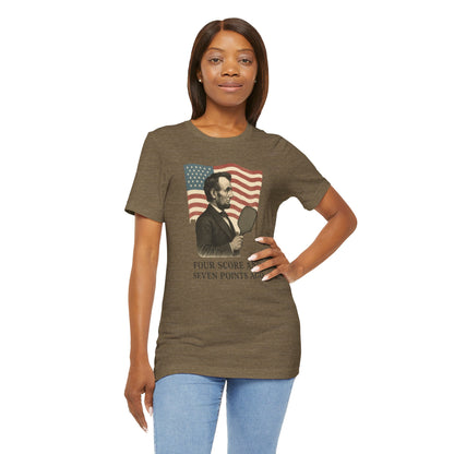 Unisex Tee - Abe Lincoln Pickleball Design