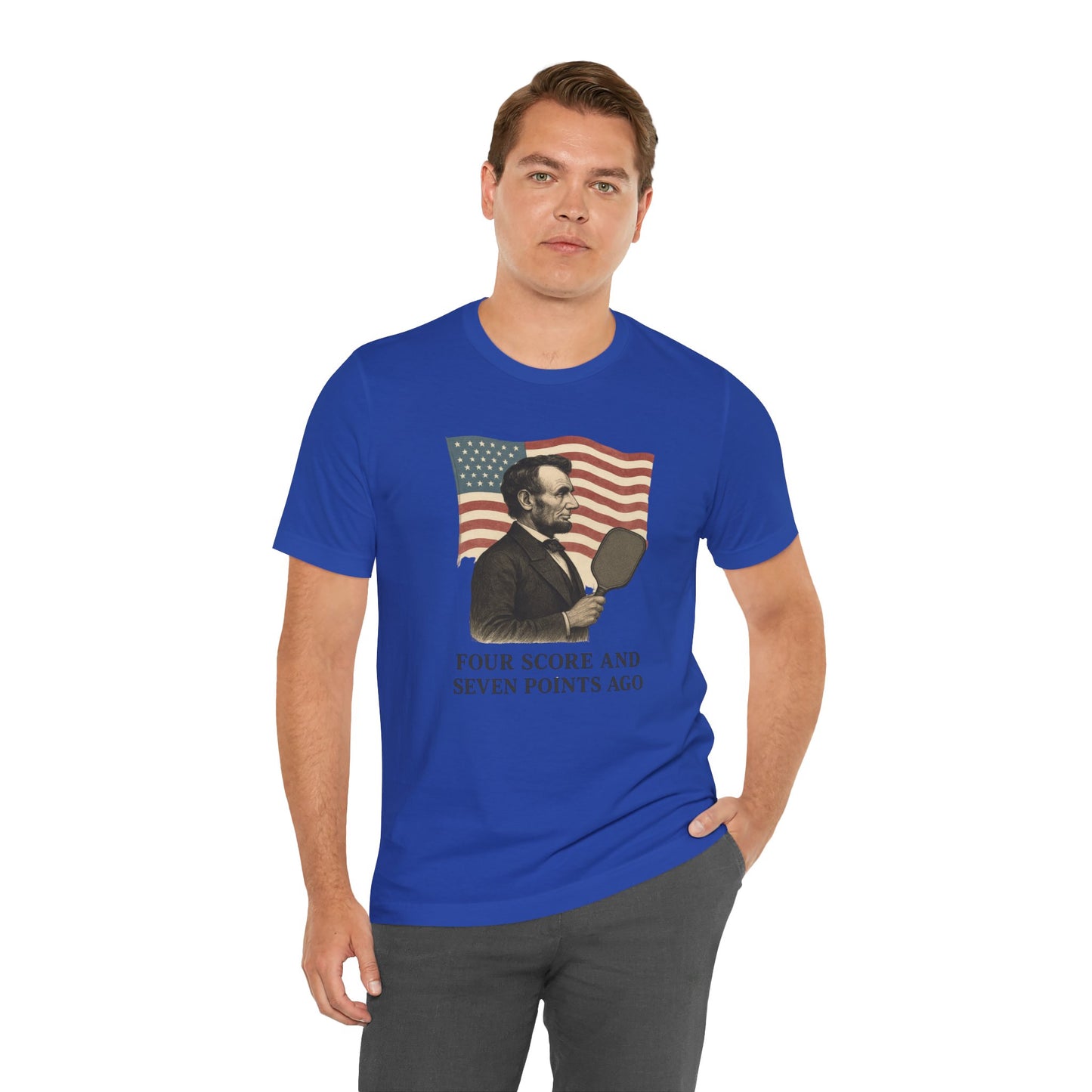 Unisex Tee - Abe Lincoln Pickleball Design
