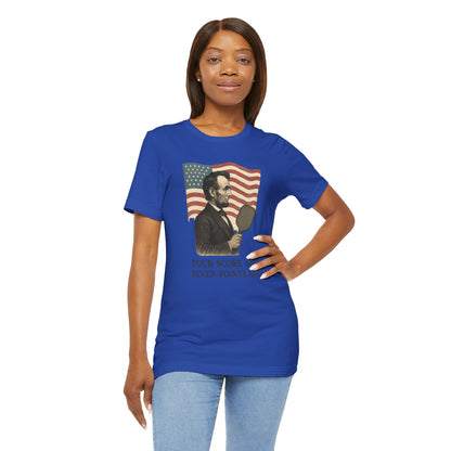 Unisex Tee - Abe Lincoln Pickleball Design