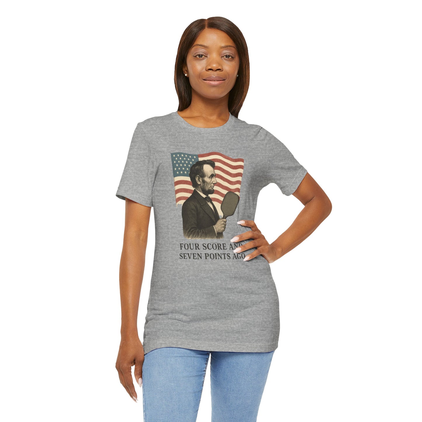 Unisex Tee - Abe Lincoln Pickleball Design