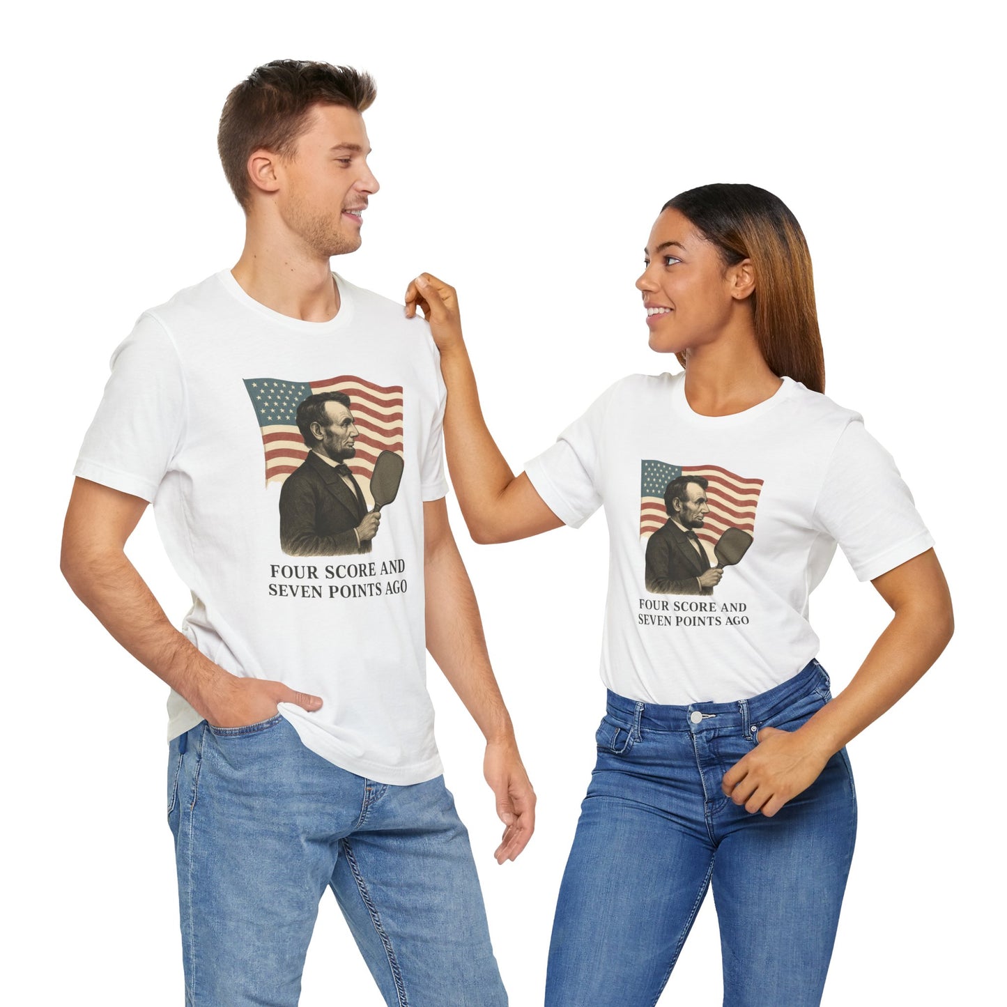 Unisex Tee - Abe Lincoln Pickleball Design