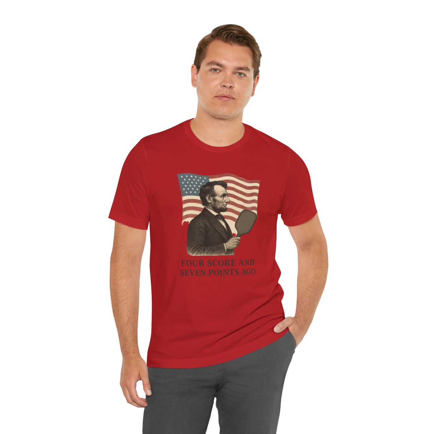 Unisex Tee - Abe Lincoln Pickleball Design