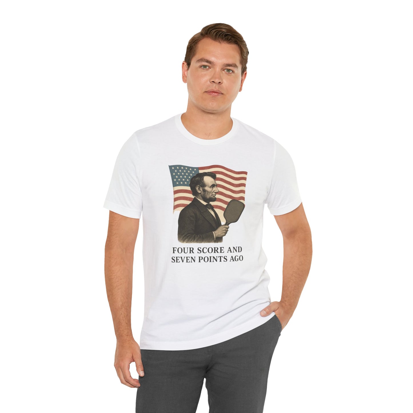 Unisex Tee - Abe Lincoln Pickleball Design