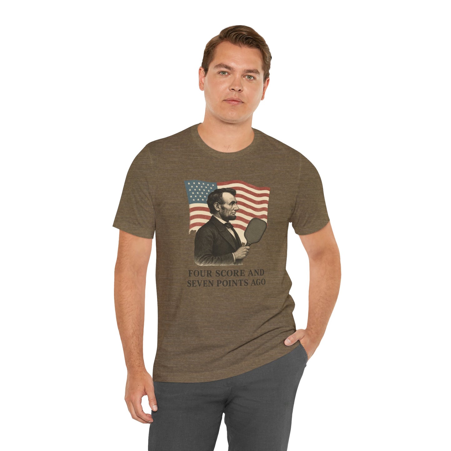 Unisex Tee - Abe Lincoln Pickleball Design